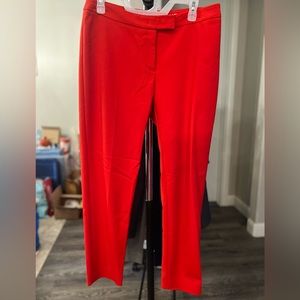 Red Crop Dress Pants
